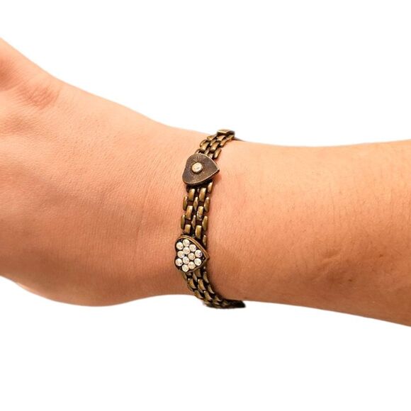 Top Shelf Crystal Heart Link Bracelet - Picture 2 of 15